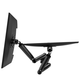 Kaloc DS902 Adjustable Dual Monitor Arm with Internal Gas Spring technology for Easy Adjustment, for Screens 17 to 32 Inches