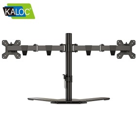 Kaloc DW220T Adjustable Horizontal Dual Monitor Arm, for Screens 17 to 27 Inches