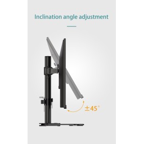 Kaloc DW220T Adjustable Horizontal Dual Monitor Arm, for Screens 17 to 27 Inches