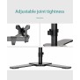 Kaloc DW220T Adjustable Horizontal Dual Monitor Arm, for Screens 17 to 27 Inches