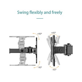 Kaloc DW220T Adjustable Horizontal Dual Monitor Arm, for Screens 17 to 27 Inches