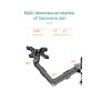 Kaloc DW220J Adjustable Horizontal Dual Monitor Arm, for Screens 17 to 27 Inches