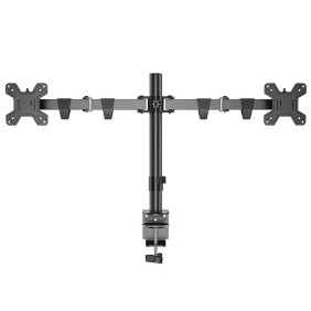 Kaloc DW220J Adjustable Horizontal Dual Monitor Arm, for Screens 17 to 27 Inches