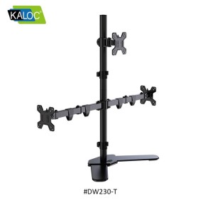 Kaloc DW230T Adjustable Triple Monitor Arm, for Screens 17 to 27 Inches