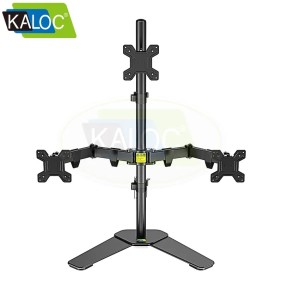 Kaloc DW230T Adjustable Triple Monitor Arm, for Screens 17 to 27 Inches