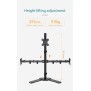 Kaloc DW230T Adjustable Triple Monitor Arm, for Screens 17 to 27 Inches