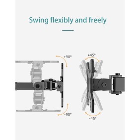 Kaloc DW230T Adjustable Triple Monitor Arm, for Screens 17 to 27 Inches