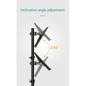 Kaloc DW230T Adjustable Triple Monitor Arm, for Screens 17 to 27 Inches