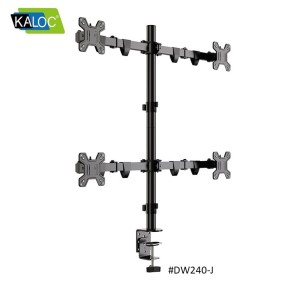 Kaloc DW240J Adjustable 4 Monitor Arm, for Screens 17 to 27 Inches