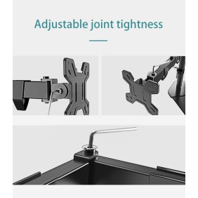 Kaloc DW240J Adjustable 4 Monitor Arm, for Screens 17 to 27 Inches