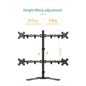 Kaloc DW240T Adjustable 4 Monitor Arm, for Screens 17 to 27 Inches