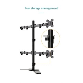 Kaloc DW240T Adjustable 4 Monitor Arm, for Screens 17 to 27 Inches