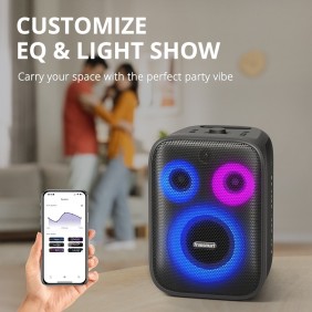 Tronsmart Halo 200 120W Karaoke Bluetooth Party Speaker with Sound Pulse Audio & Built-in Power bank, Up to 18 Hours of Playtime