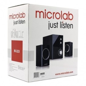 Microlab M-223 System audio 2.1 Subwoofer, complete wooden case