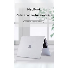 Carbon Fiber Design - Durable Plastic Hardshell MacBook Cases: Ultimate Protection and Style Clear