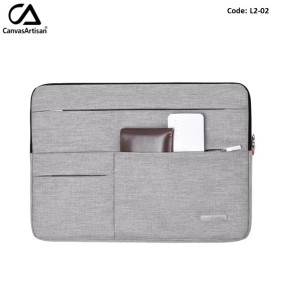 Canvasartisan  Slim Laptop Sleeve L2-02 Light Gray, Water-resistant