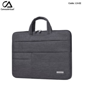 Canvasartisan Slim Laptop Sleeve L3-02 Dark Gray, Water-resistant