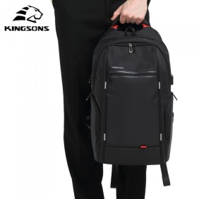 Kingsons Large & Multifunctional Design Backpack KS3140W Black, Water-resistant, shock-resistant, Ergonomic Design