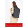 Kingsons Backpack with Lock Password KS3149W, Dark Gray, Water-resistant, Light Weight