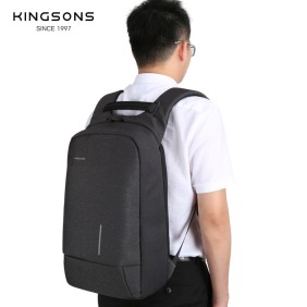 Kingsons Backpack with Lock Password KS3149W, Dark Gray, Water-resistant, Light Weight