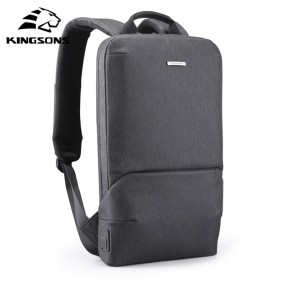 Kingsons Ultra Slim Design Backpack KS3215W Black, Water-resistant, Light Weight