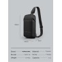 Kingsons Multifunctional Chest Bag KS3211W Dark Gray Water-resistant, shock-resistant, Slim Design