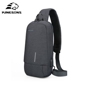 Kingsons Multifunctional Chest Bag KS3173W Dark Gray Water Resistant, Shock Resistant