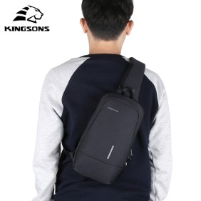 Kingsons Multifunctional Chest Bag KS3173W Dark Gray Water Resistant, Shock Resistant