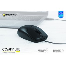 Micropack M-101 Comfy Lite, USB Wired Mouse, Durable Structure & Stable Performance