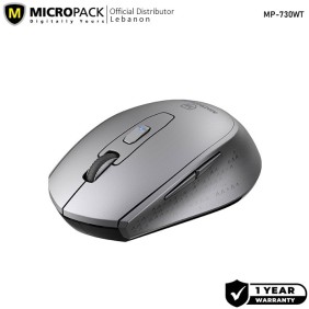 Micropack Mp-730WT Bluetooth and Silent Wireless Mouse, Can connect to 2 devices simultaneously