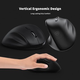 Micropack MP-V01W Silent, 1600Dpi, Ergonomic Wireless Mouse, Maximum Comfort Reduce palm fatigue when use for long time Black