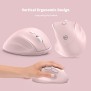 Micropack MP-V01W Silent, 1600Dpi, Ergonomic Wireless Mouse, Maximum Comfort Reduce palm fatigue when use for long time Pink