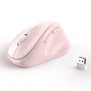 Micropack MP-V01W Silent, 1600Dpi, Ergonomic Wireless Mouse, Maximum Comfort Reduce palm fatigue when use for long time Pink