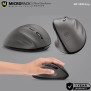 Micropack MP-V01W Silent, 1600Dpi, Ergonomic Wireless Mouse, Maximum Comfort Reduce palm fatigue when use for long time  Gray