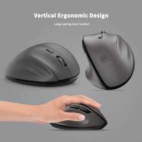 Micropack MP-V01W Silent, 1600Dpi, Ergonomic Wireless Mouse, Maximum Comfort Reduce palm fatigue when use for long time  Gray