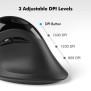 Micropack Speedy Pro MP-V03W, Vertical Wireless Mouse, 1600 Dpi, Dual Receiver USB-A + USB-C, Connect and switch Up To 2 Devices