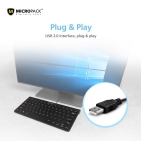 Micropack K-2208STL Mini & Ultra Slim Wired Keybaord