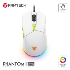 Fantech VX6 PHANTOM II, Advanced Sensor 7200DPI, RGB Lighting, PRO Wired Gaming Mouse