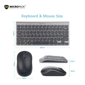 Micropack KM-218W Mini Elegant Wireless Combo Keyboard & Mouse