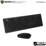 Micropack KM-236W Elegant Wireless Combo Keyboard & Mouse, Ultra Slim, Durable Structure & Stable Performance Black