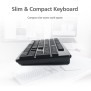 Micropack KM-236W Elegant Wireless Combo Keyboard & Mouse, Ultra Slim, Durable Structure & Stable Performance Black