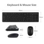 Micropack KM-236W Elegant Wireless Combo Keyboard & Mouse, Ultra Slim, Durable Structure & Stable Performance Black