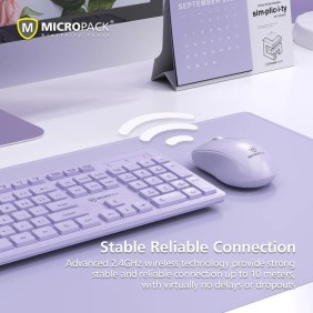 Micropack KM-237W Wireless Combo Keyboard & Mouse, Comfortable Design