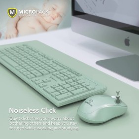 Micropack KM-237W Wireless Combo Keyboard & Mouse, Comfortable Design