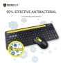 Micropack KM-238W Bluetooth and Wireless Combo Keyboard & Mouse, Can connect to 3 devices simultaneously White