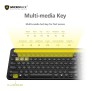 Micropack KM-238W Bluetooth and Wireless Combo Keyboard & Mouse, Can connect to 3 devices simultaneously White