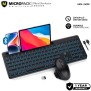 Micropack AKM-240W Bluetooth & Wireless Combo Keyboard & Mouse, Can connect to 3 devices simultaneously, Backlit Keyboard