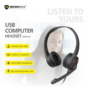 Micropack MHP-02 Chat & Stereo USB Computer Headset