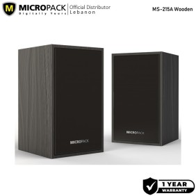 Micropack MS-215 AC Wooden Speaker, HIFI Sound, 360 Degree Surround