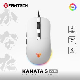 Fantech VX9S KANATA S,Optical Gaming Sensor 7200DPI, RGB Lighting, Pro Wired Gaming Mouse